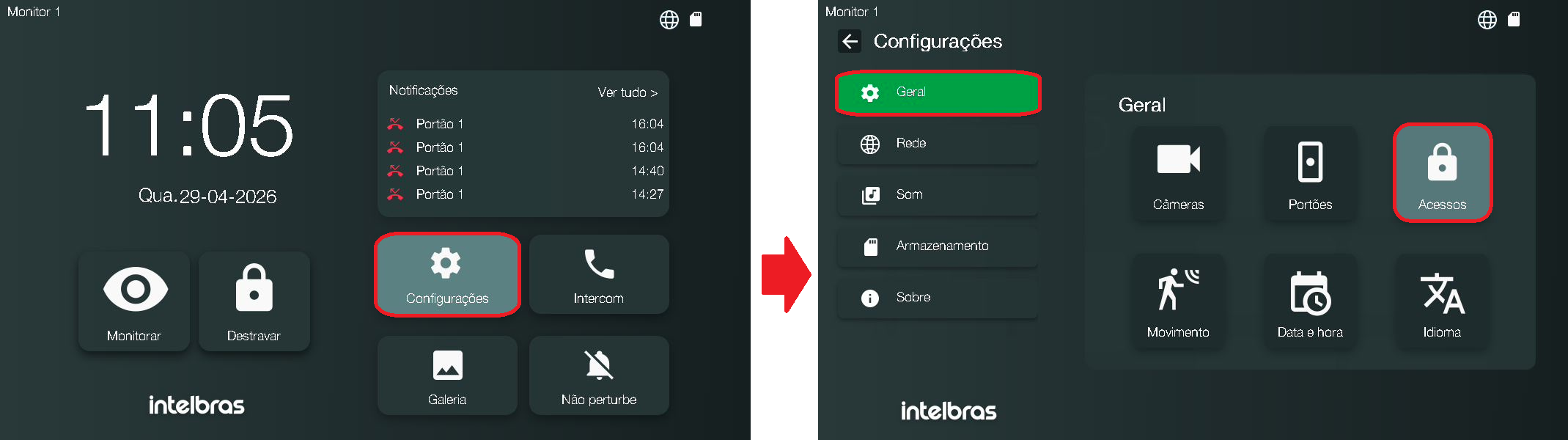Tela config acesso 1